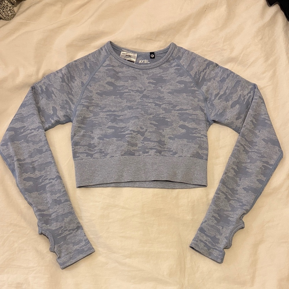 AYBL Women's Blue Camouflage Crop Top